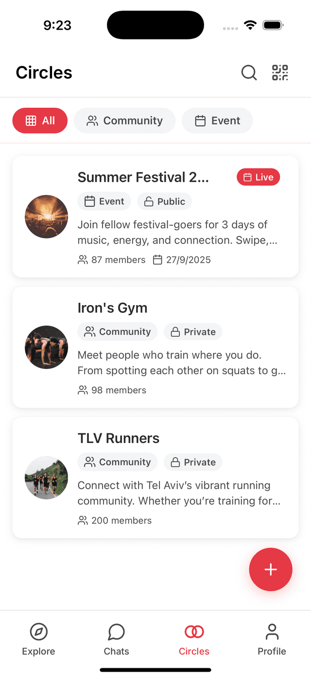 Step 1: Join circles you care about